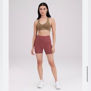 Girlfriend Collective - FLOAT High-Rise Run Short in Fig, Size Small